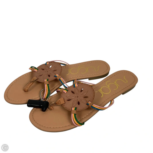 Sandals Flats By Sugar In Tan, Size: 8.5