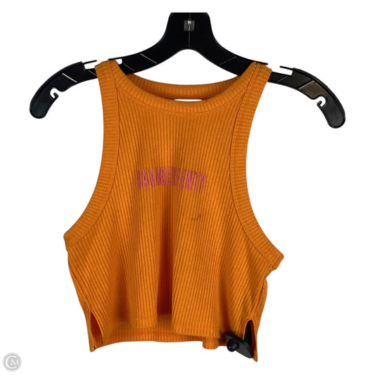 Top Sleeveless By Cmc In Orange, Size: L