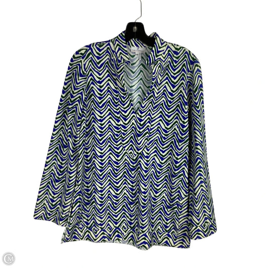 Top Long Sleeve By Jude Connally In Blue & Green, Size: S