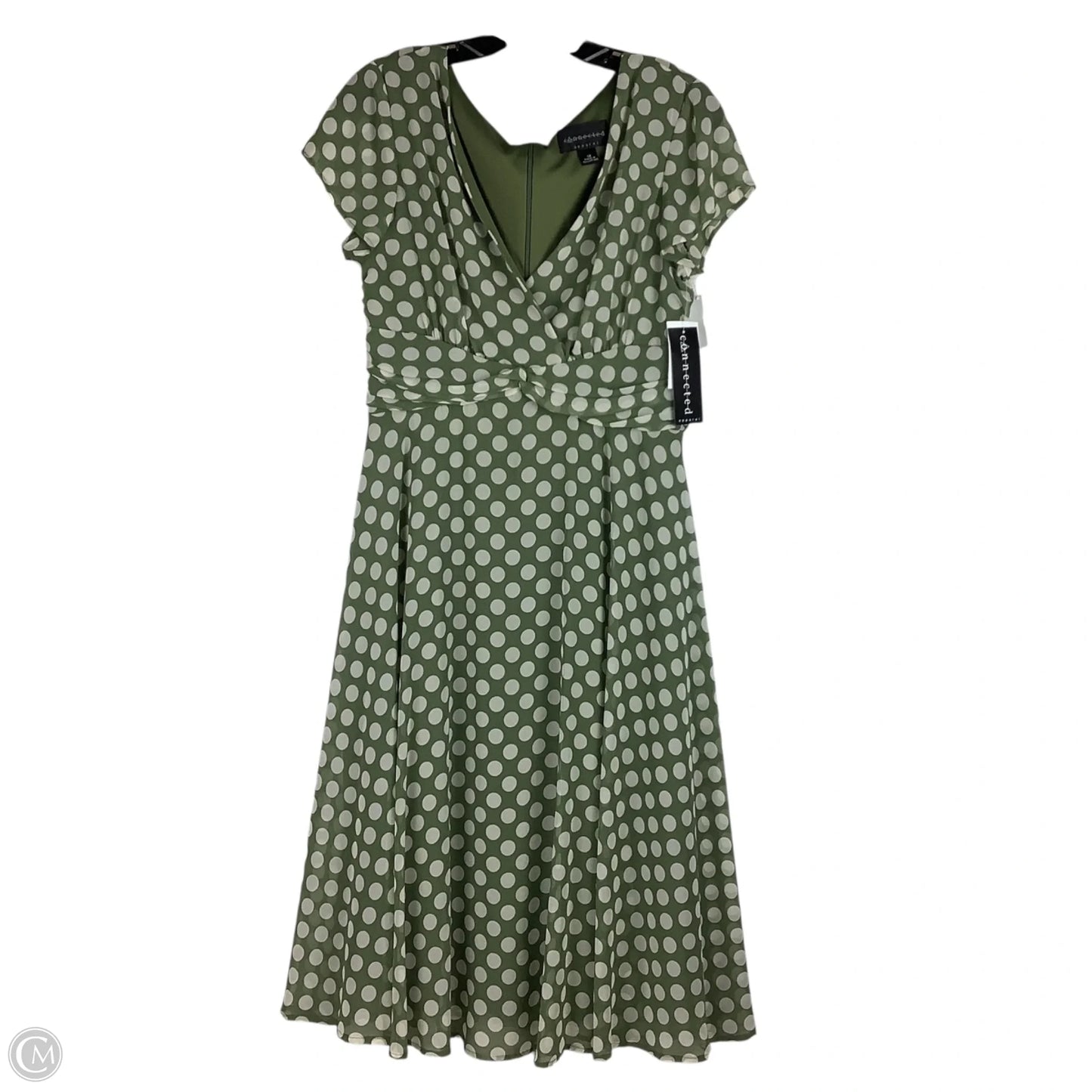 Dress Casual Midi By Connected Apparel In Green, Size: 12