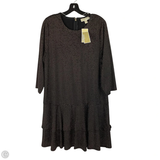 Dress Party Short By Michael By Michael Kors In Black & Gold, Size: 1x