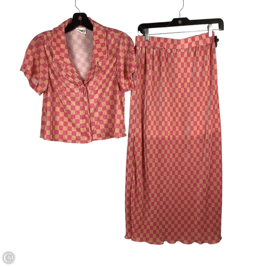 Skirt Set 2pc By Cmc In Orange & Pink, Size: S