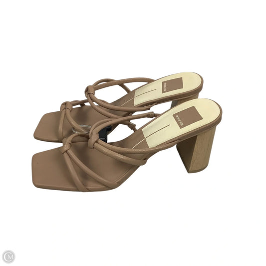Sandals Heels Block By Dolce Vita In Tan, Size: 9