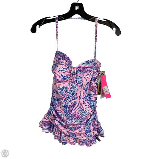 Swimsuit Top Designer By Lilly Pulitzer In Blue & Pink, Size: 8