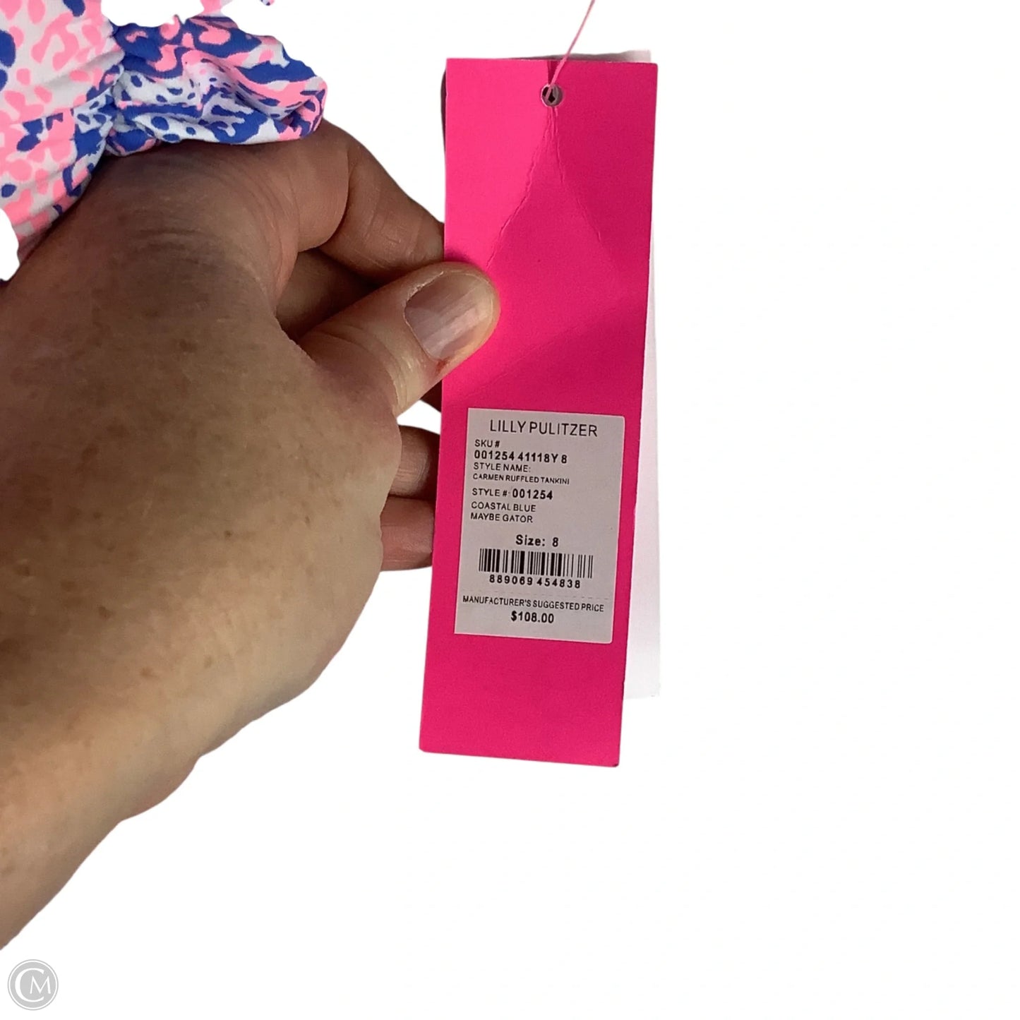 Swimsuit Top Designer By Lilly Pulitzer In Blue & Pink, Size: 8