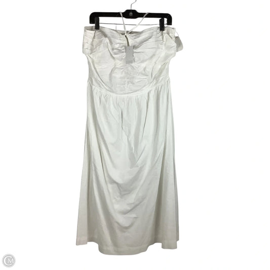 Dress Party Midi By Loft In White, Size: 14
