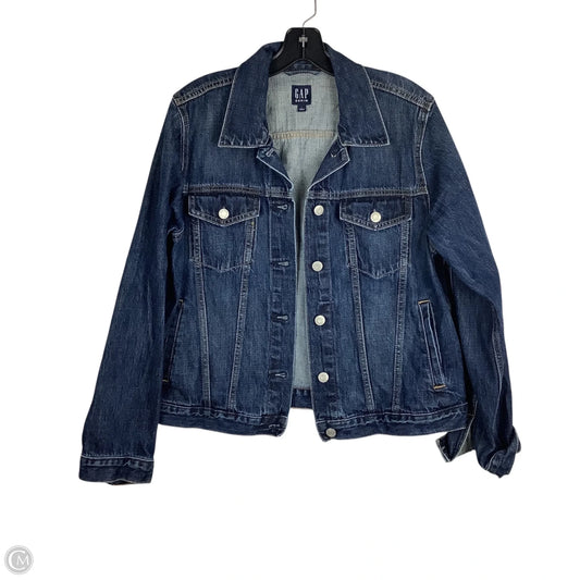 Jacket Denim By Gap In Blue Denim, Size: L