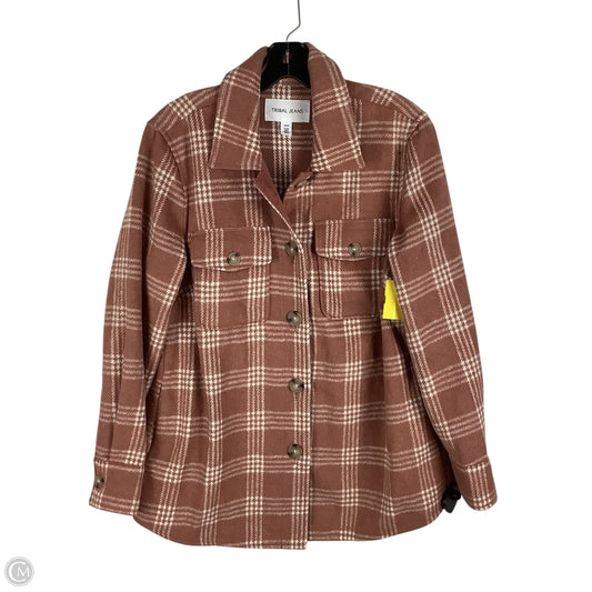 Jacket Shirt By Clothes Mentor In Pink, Size: M