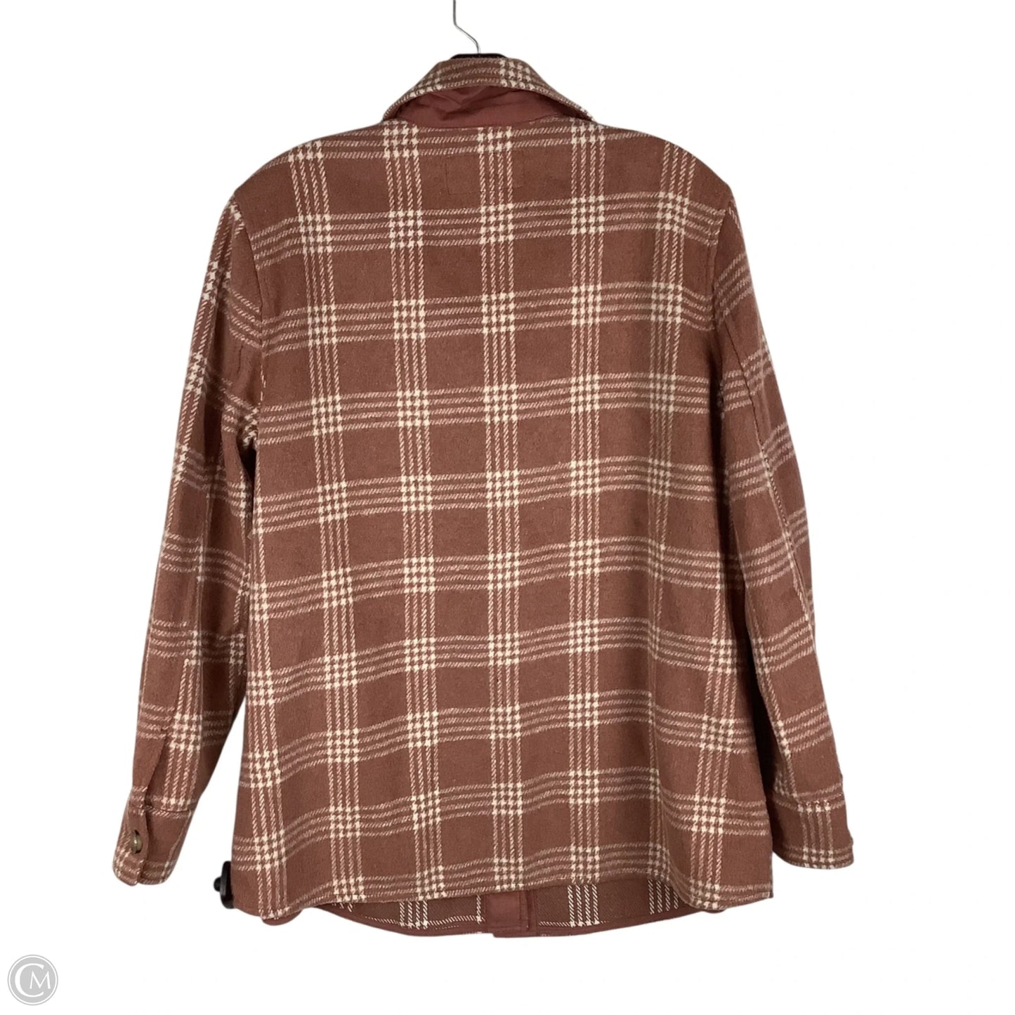 Jacket Shirt By Clothes Mentor In Pink, Size: M