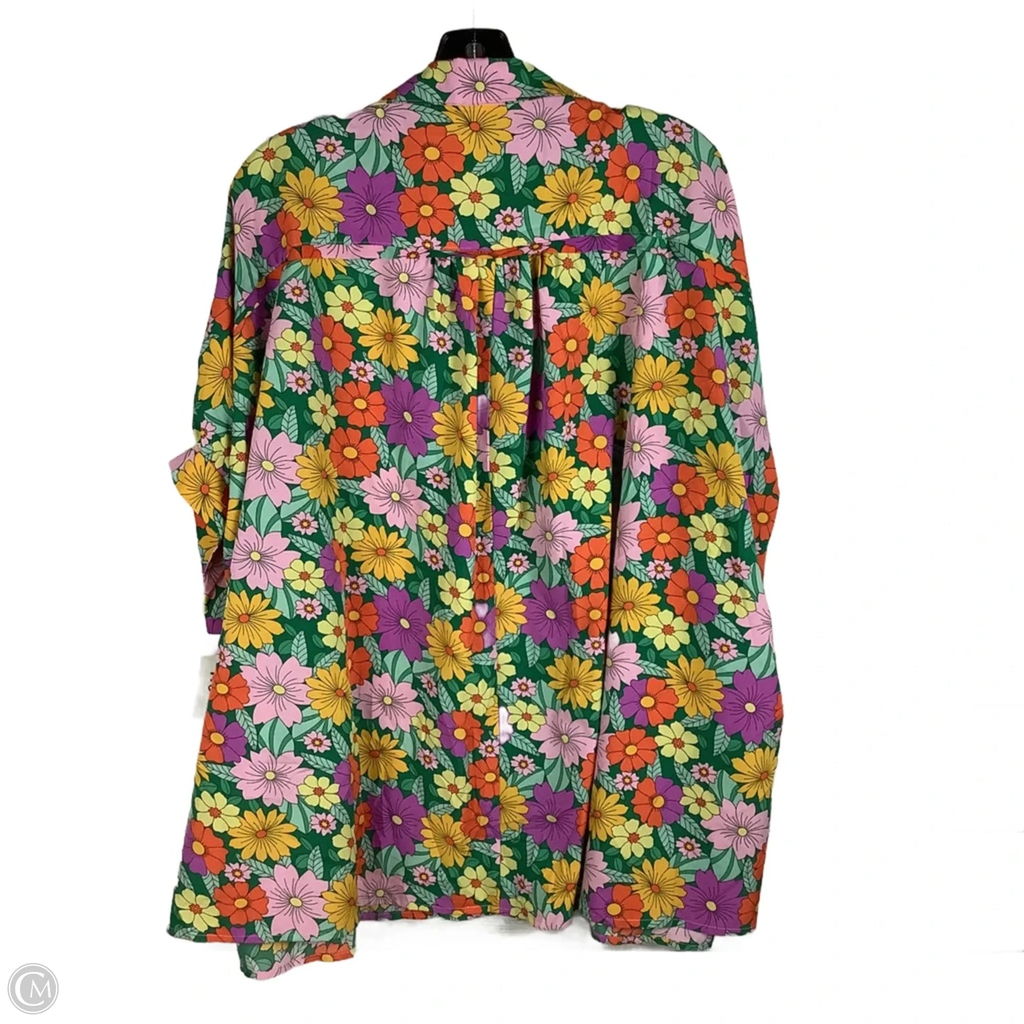 Top Short Sleeve By Umgee In Floral Print, Size: 1x