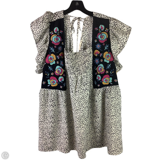 Top Short Sleeve By Oddi In Animal Print, Size: 2x