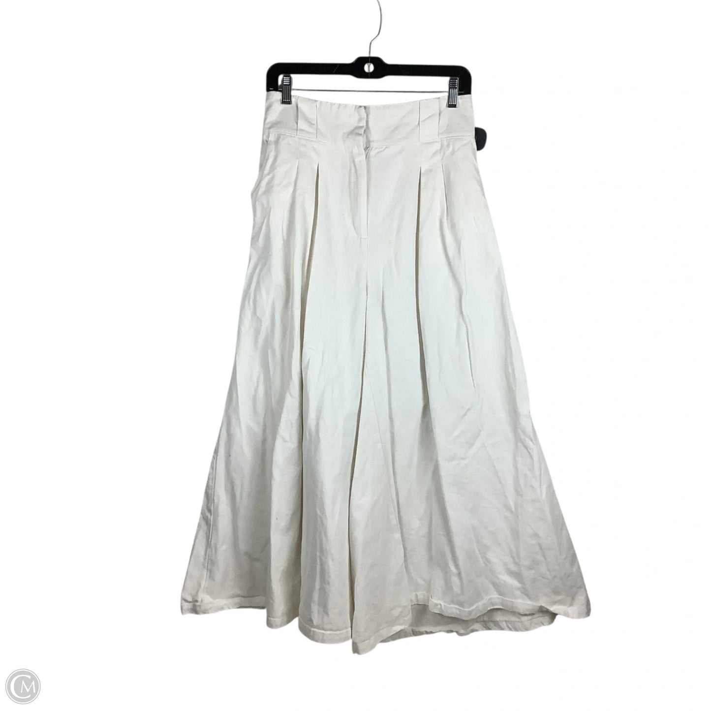 Pants Wide Leg By Clothes Mentor In White Denim, Size: M