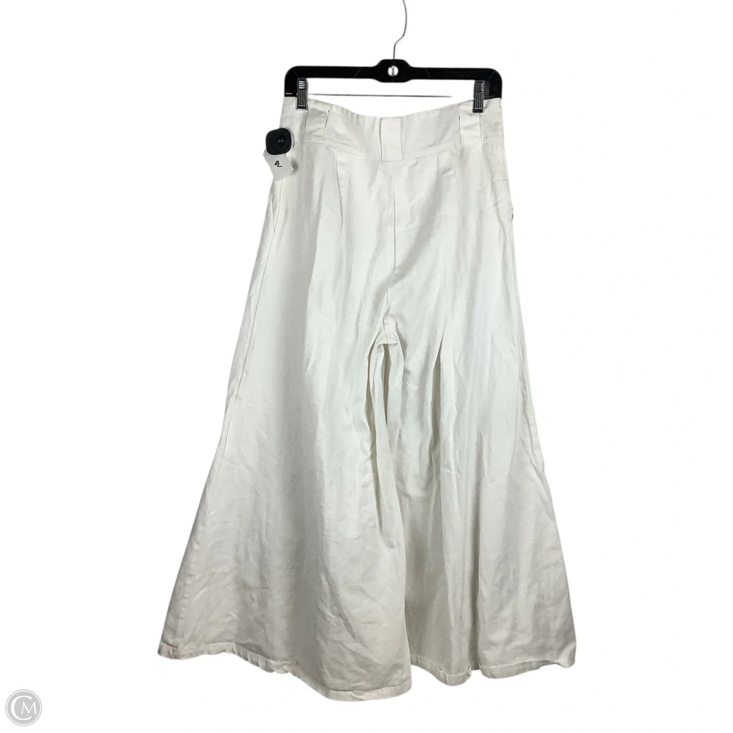 Pants Wide Leg By Clothes Mentor In White Denim, Size: M