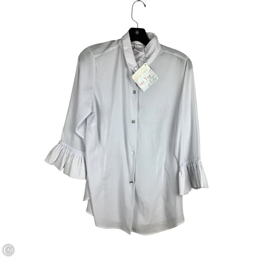 Top Long Sleeve By Gretchen Scott In White, Size: M