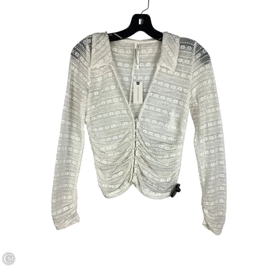Top Long Sleeve By Anthropologie In White, Size: Xs