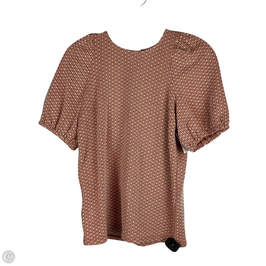 Top Short Sleeve By Madewell In Orange, Size: Xxs