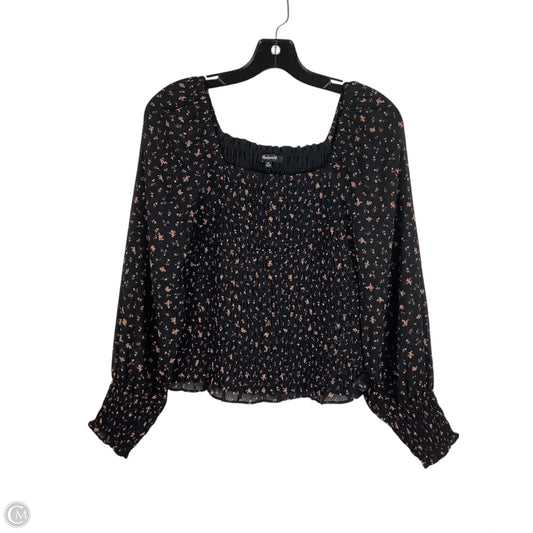 Top Long Sleeve By Madewell In Black, Size: Xs