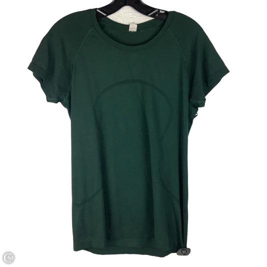 Athletic Top Short Sleeve By Lululemon In Green, Size: 12