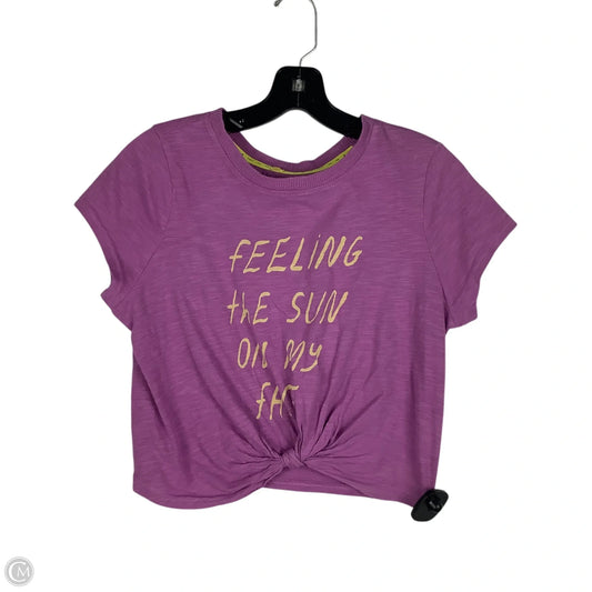 Top Short Sleeve By Anthropologie In Purple, Size: M
