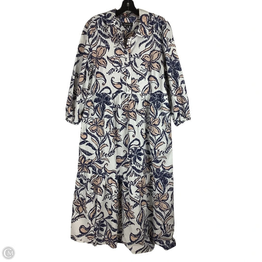 Dress Casual Maxi By Rachel Zoe In Blue & Cream, Size: Xl