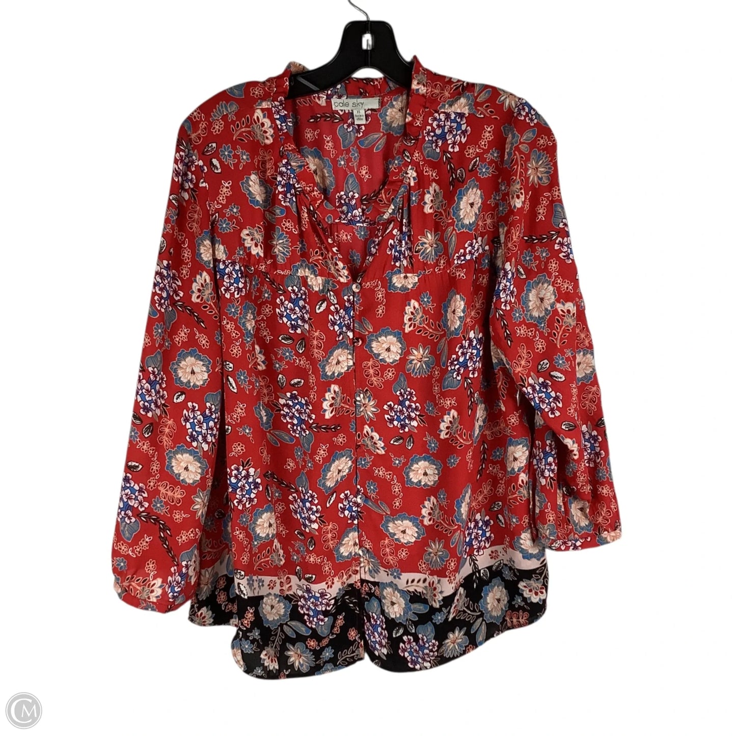 Top Long Sleeve By Clothes Mentor In Red, Size: Xl