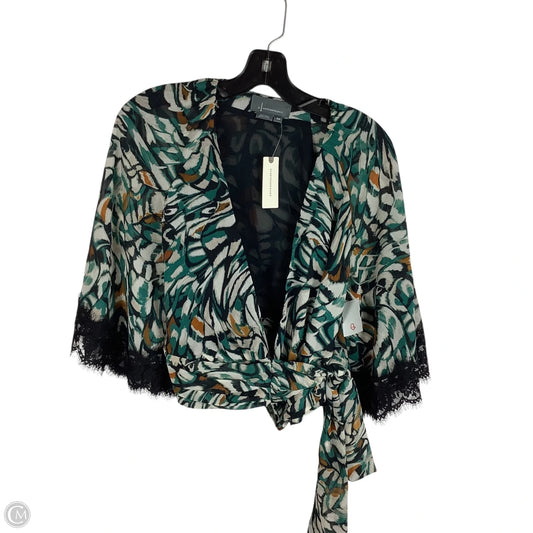 Top Short Sleeve By Anthropologie In Green, Size: Xxs