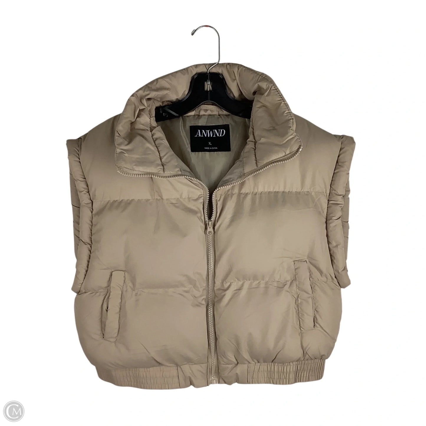 Vest Puffer & Quilted By Clothes Mentor In Brown, Size: Xl