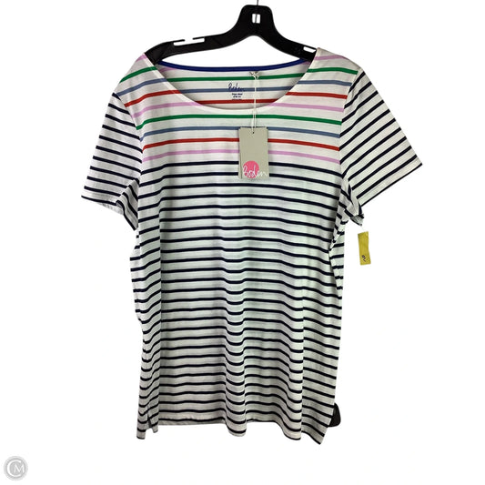 Top Short Sleeve Basic By Boden In Striped Pattern, Size: 3x (20/22)