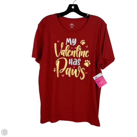 Top Short Sleeve Basic By Clothes Mentor In Red, Size: Xl