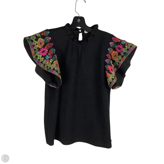 Top Short Sleeve By Thml In Black, Size: S