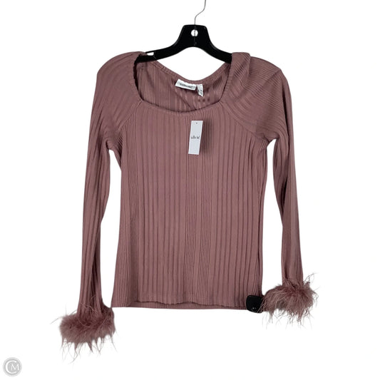 Top Long Sleeve By Willow & Root In Mauve, Size: M