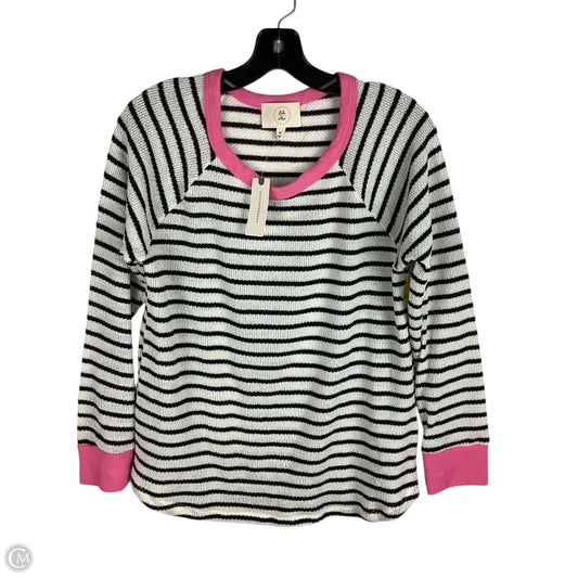 Top Long Sleeve By Anthropologie In Striped Pattern, Size: M