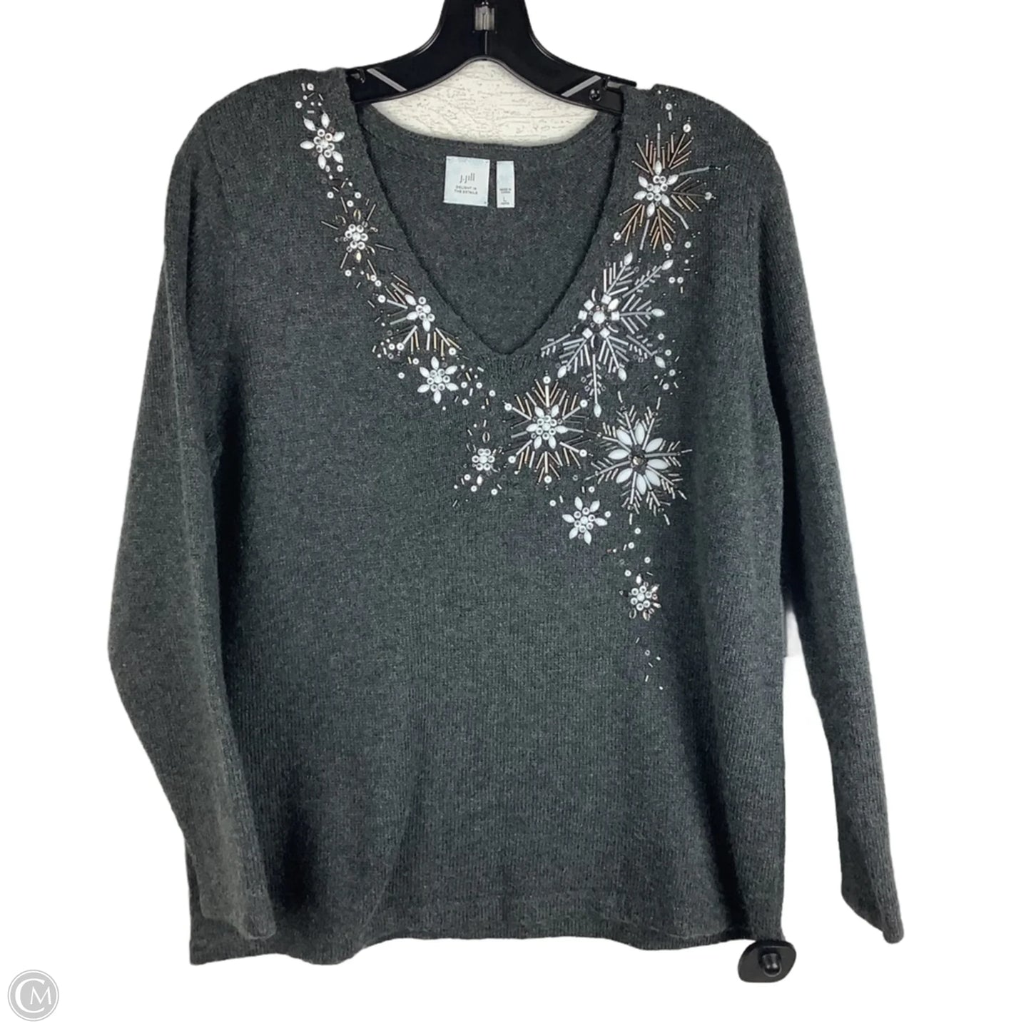 Sweater By J. Jill In Grey, Size: L