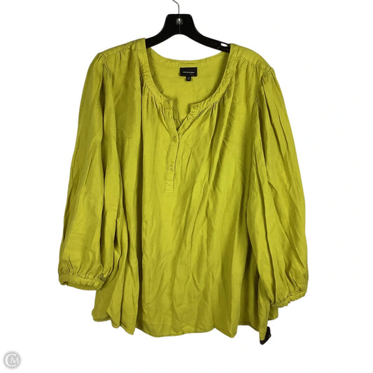 Top Long Sleeve By Who What Wear In Green, Size: 3x