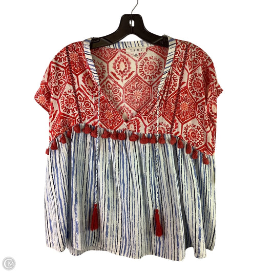 Top Short Sleeve By Thml In Striped Pattern, Size: M