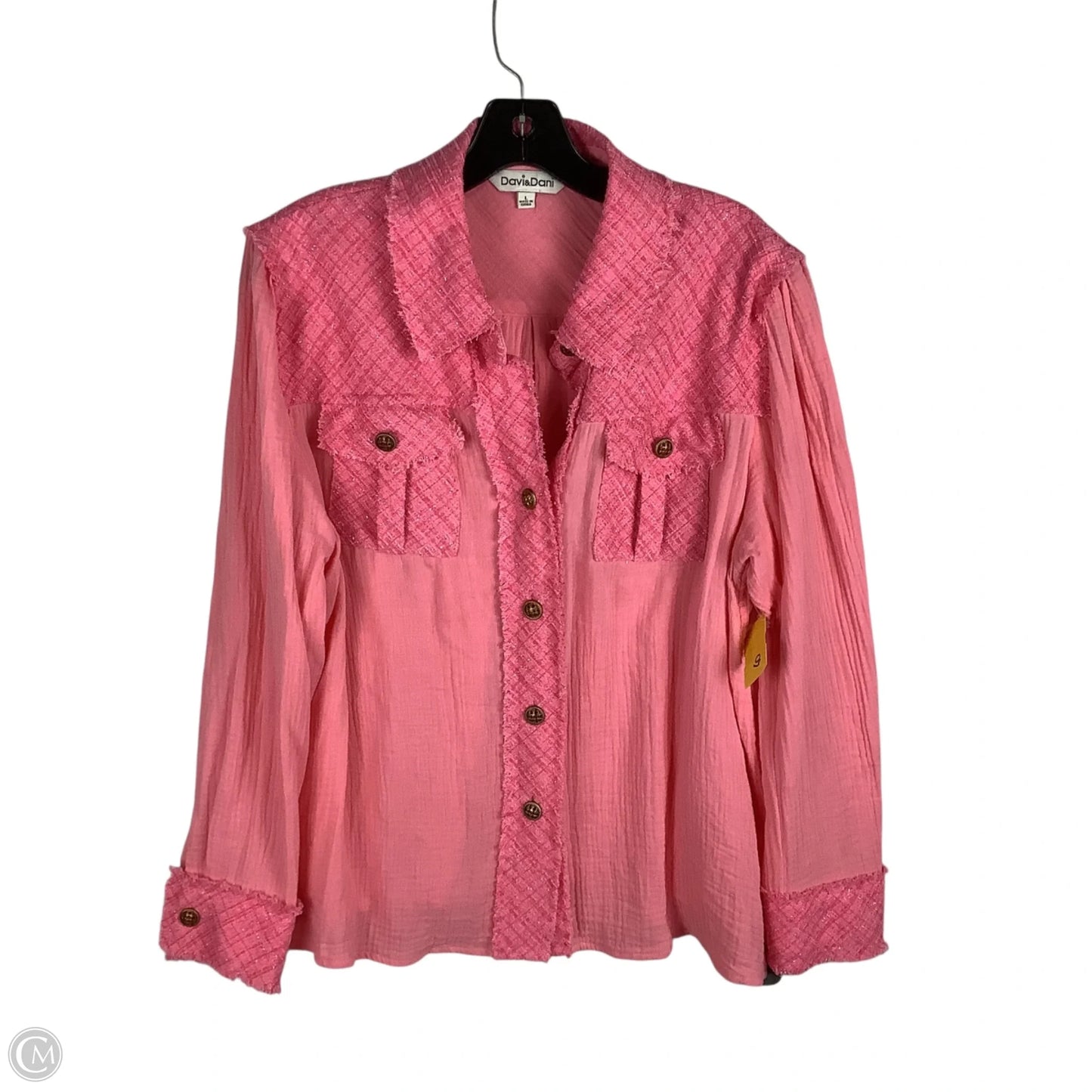 Top Long Sleeve By Davi & Dani In Pink, Size: L