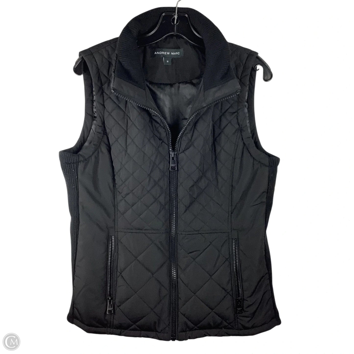 Vest Puffer & Quilted By Andrew Marc In Black, Size: M