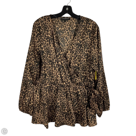 Top Long Sleeve By Lane Bryant In Animal Print, Size: 16