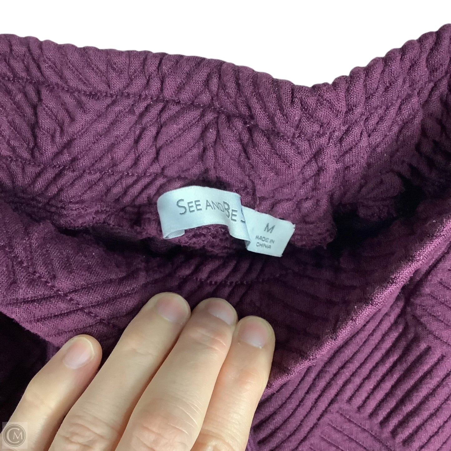 Pants Set 2pc By See And Be Seen In Purple, Size: S top/M bottom