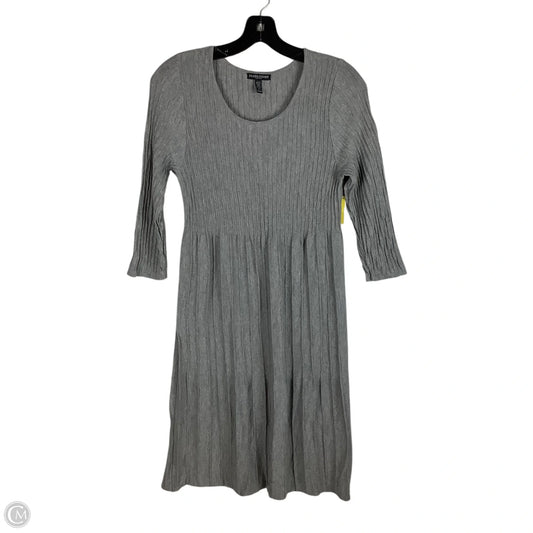 Dress Casual Midi By Eileen Fisher In Grey, Size: M Petite