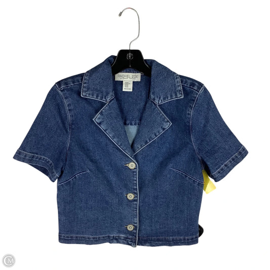 Top Short Sleeve By Rachel Zoe In Blue Denim, Size: Xs