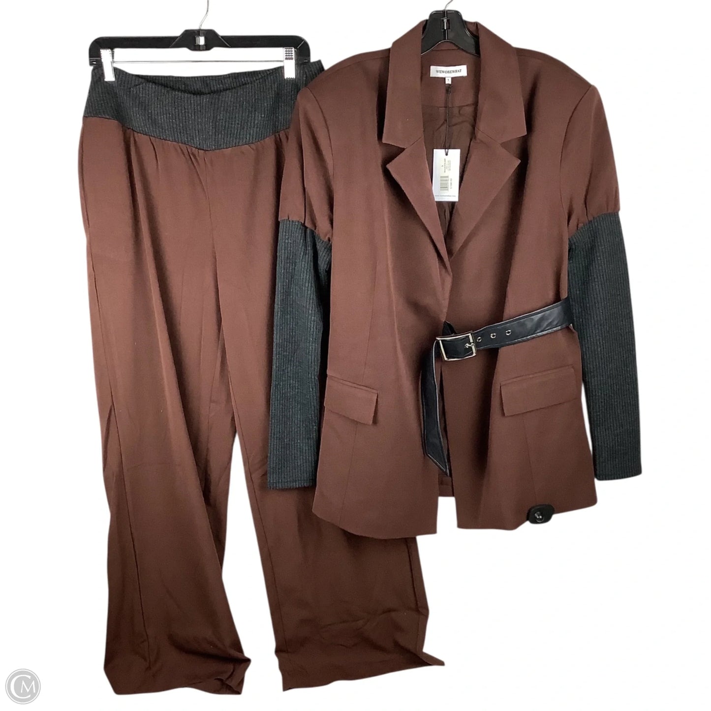 Pants Set 2pc By Cmc In Brown, Size: L