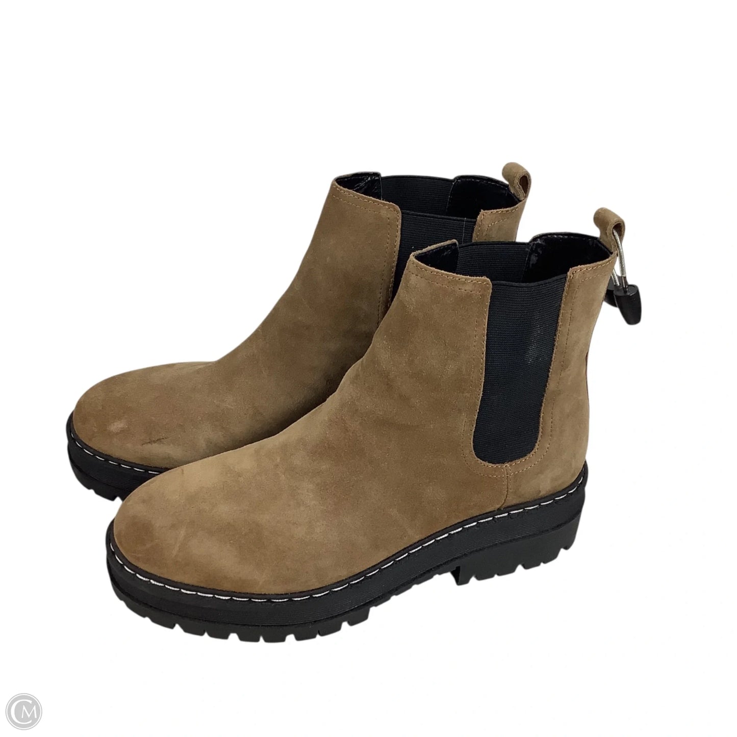 Boots Ankle Heels By Marc Fisher In Brown, Size: 10