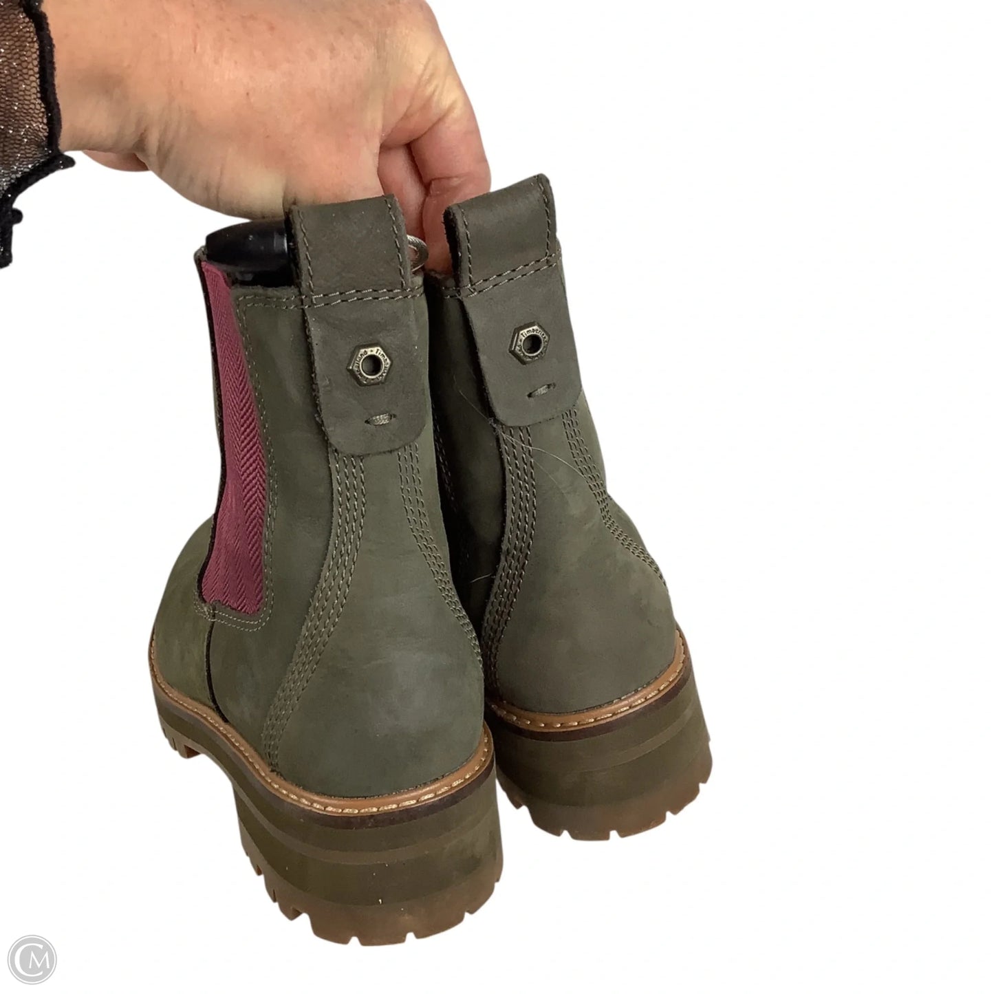 Boots Ankle Heels By Timberland In Green, Size: 8.5