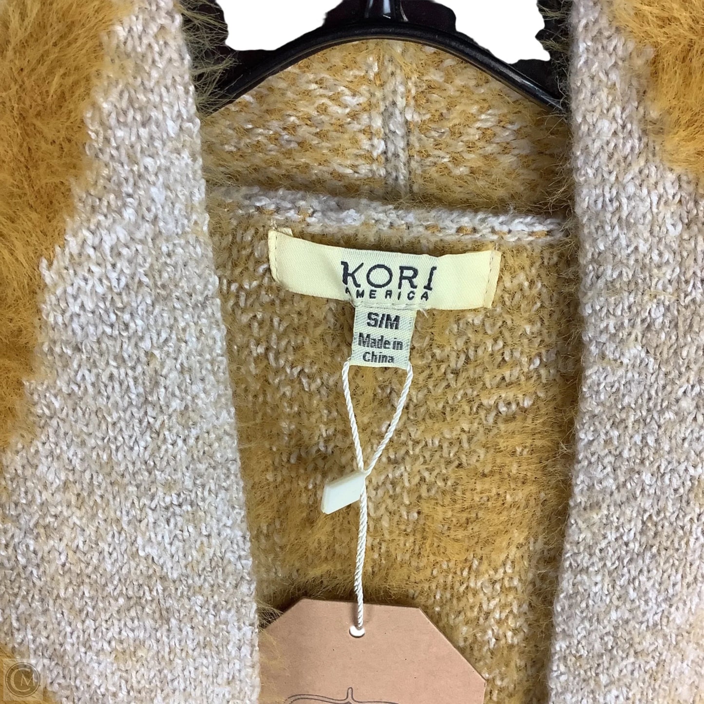 Sweater Cardigan By Kori America In Yellow, Size: M (S/M)