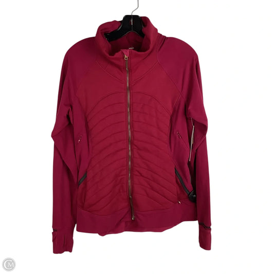 Athletic Jacket By Lululemon In Red, Size: 10