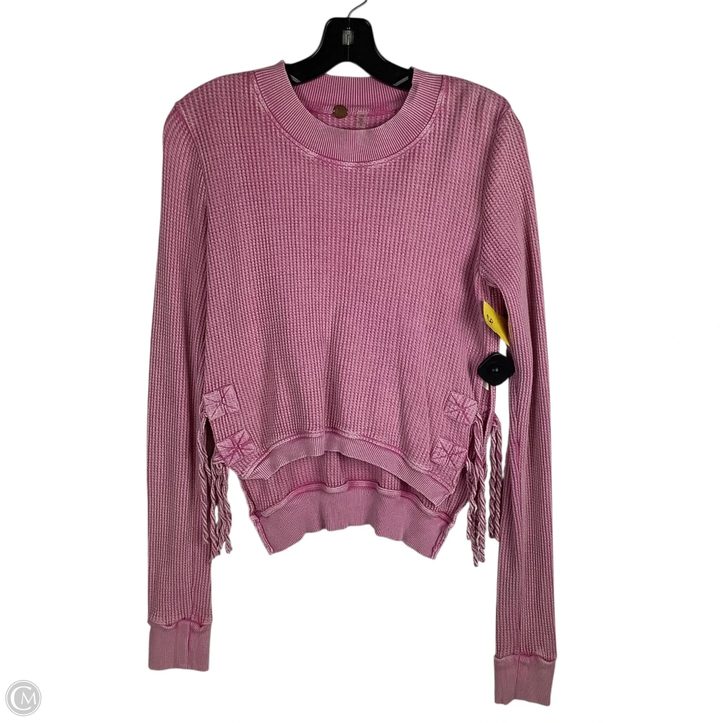 Top Long Sleeve By Free People In Pink, Size: S