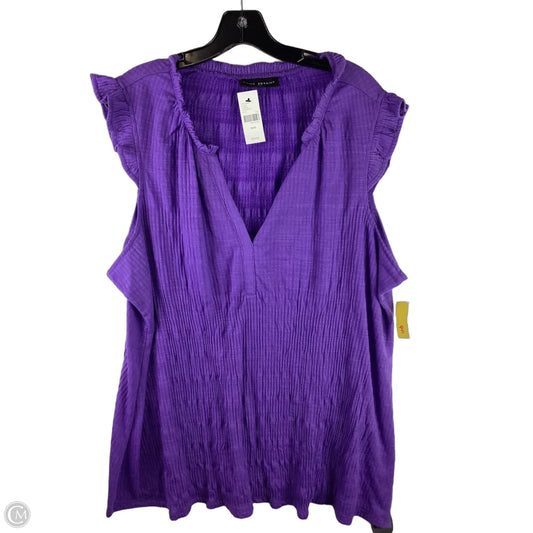 Top Short Sleeve By Lane Bryant In Purple, Size: 2x