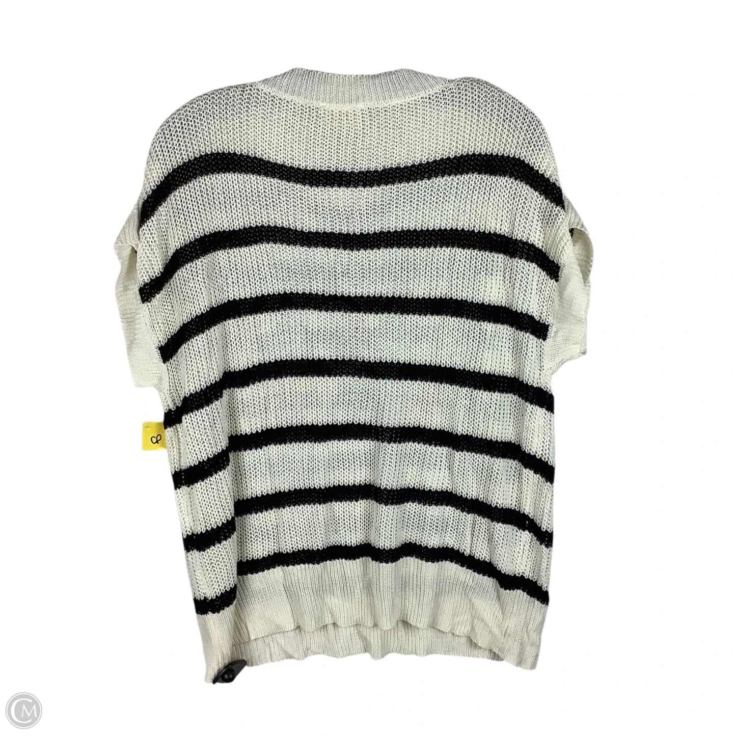 Sweater Short Sleeve By Bibi In Striped Pattern, Size: M