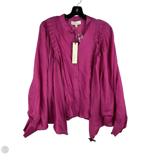 Top Long Sleeve By Pinch In Pink, Size: L